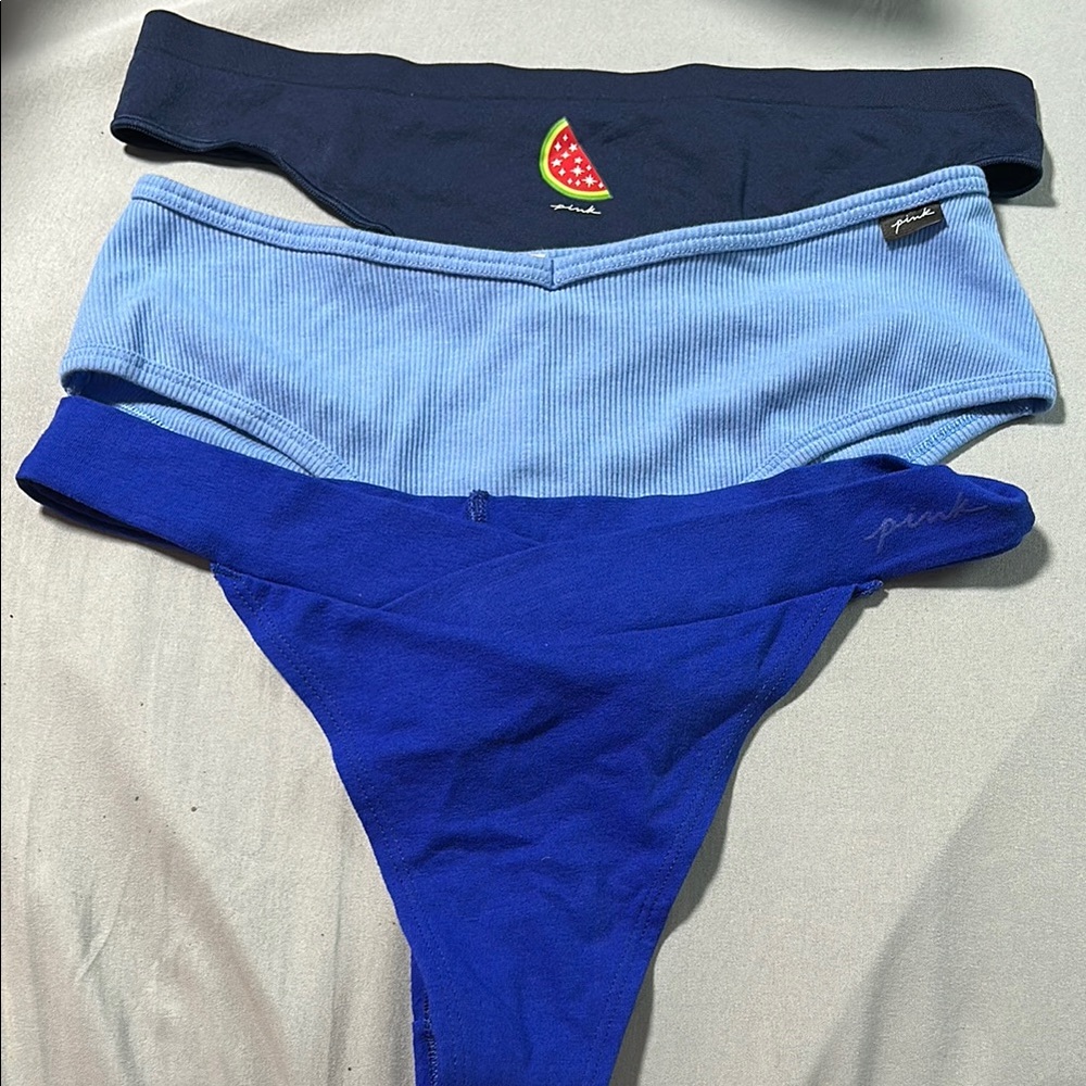 PINK Victoria's Secret underwear Set - Navy, Light Blue, Royal Blue